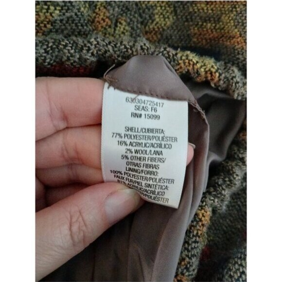 Aztec Southwestern Jacket Boho Vintage Cottagecore Ranchcore Zip Up Jacket Sz M - Picture 5 of 8